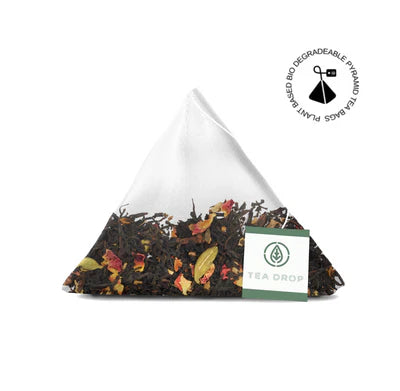 Tea Drop Malabar Chai pyramid teabags 3g/100– Rubra Coffee