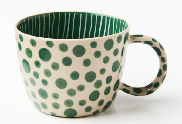 Jones & Co Chino Mug Green Spot - Rubra Coffee